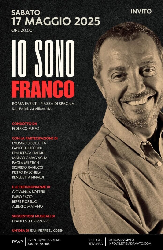 "Io sono Franco", evento in memoria di Franco Di Mare