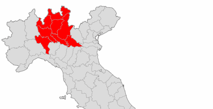 amianto, cartina Regione Lombardia (wikimedia Commons)
