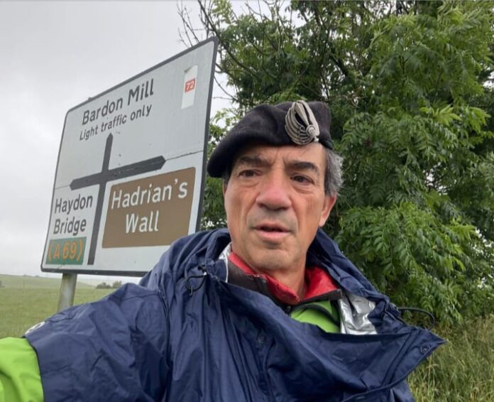Pasquale Trabucco giunto al Vallo di Adriano