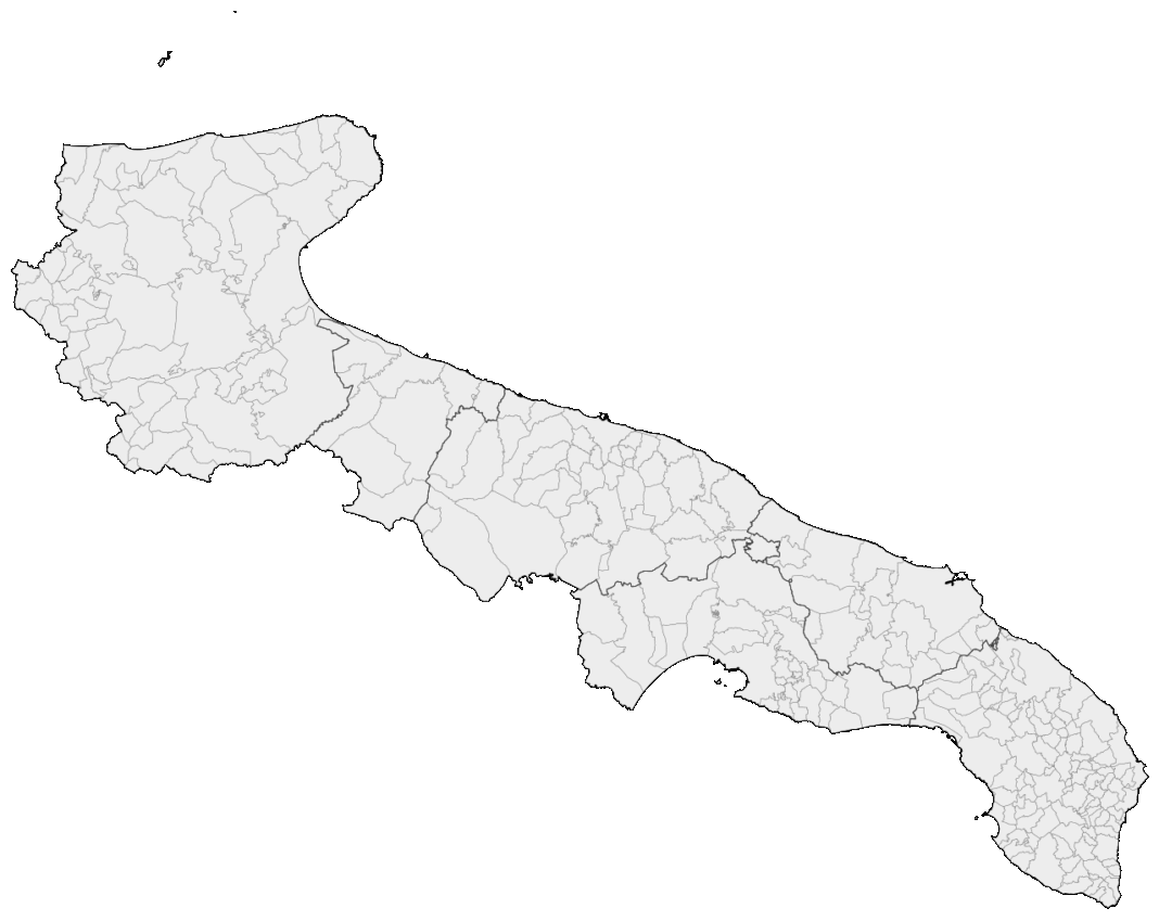 Mappa Puglia stilizzata, allarme amianto, formazione, asl bari
