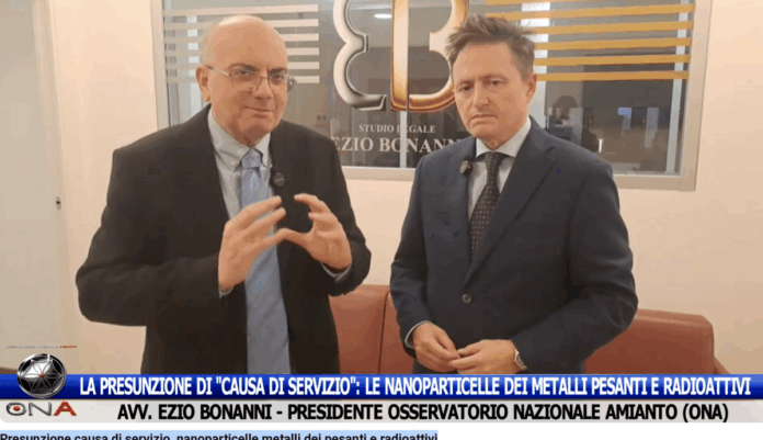 uranio impoverito, Luigi Abbate intervista l'Avv. Ezio Bonanni, presunzione causa di servizio