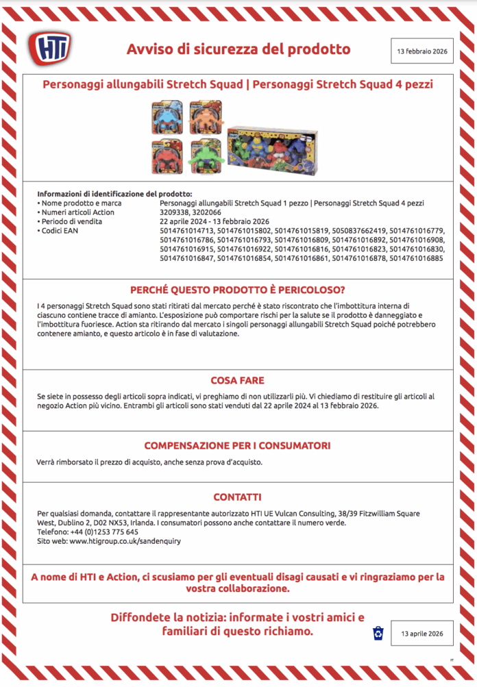 amianto, avviso di sicurezza che circola in rete