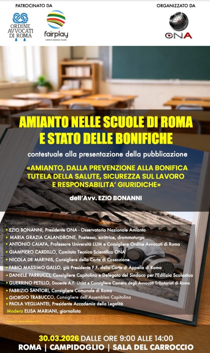 amianto nelle scuole, locandina convegno png