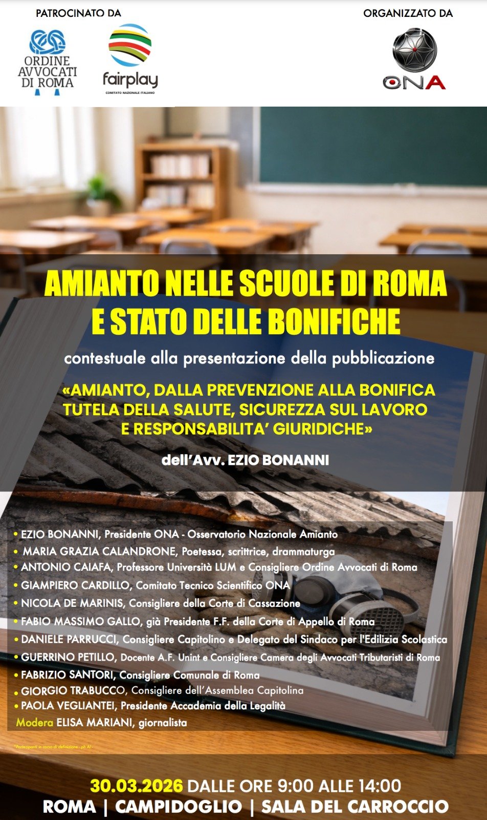 amianto nelle scuole, locandina convegno png