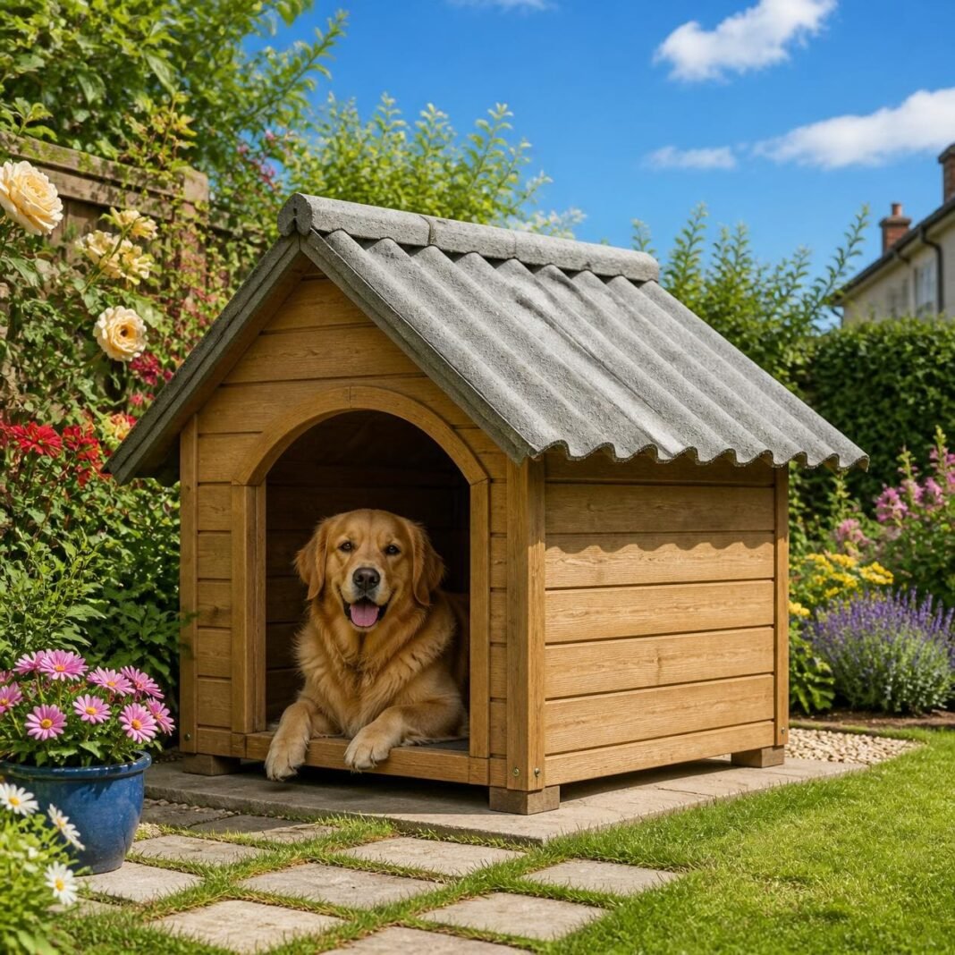 In passato con l'amianto erano realizzate anche le cucce per animali (foto free AI generated by CANVA)